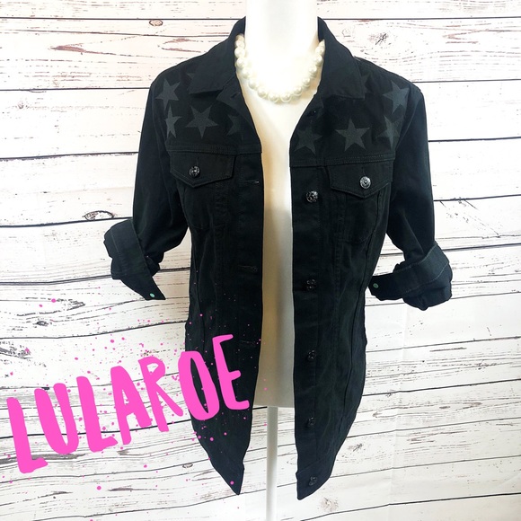 LuLaRoe Jackets & Blazers - LuLaRoe Black Star Jaxon Jean Jacket
